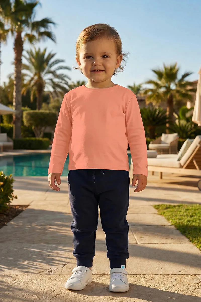 Toddler Coco Plum Everyday Long Sleeve T-Shirt | Soft Blush