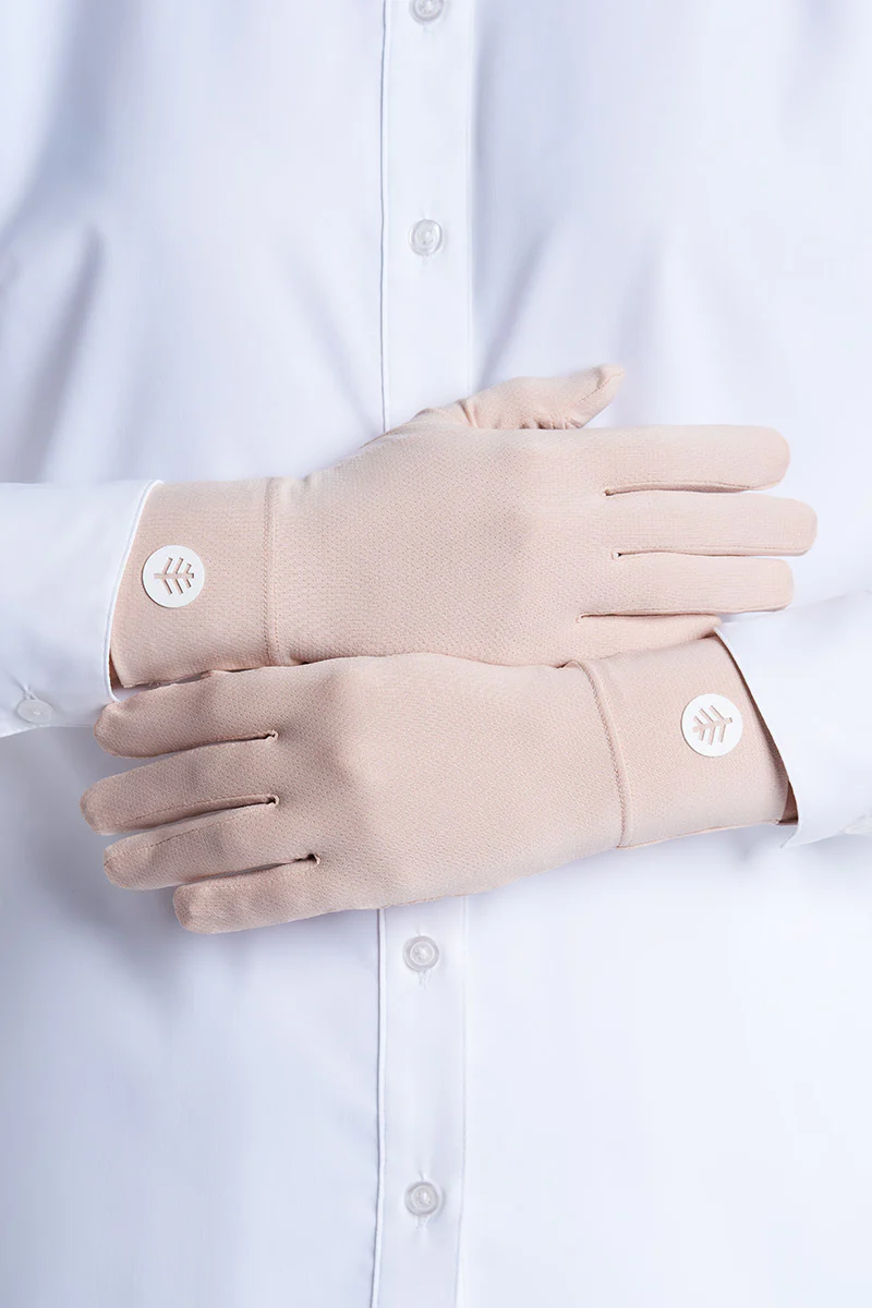 Unisex Fuji Convertible Fingertip Sun Gloves | Beige - Image 6