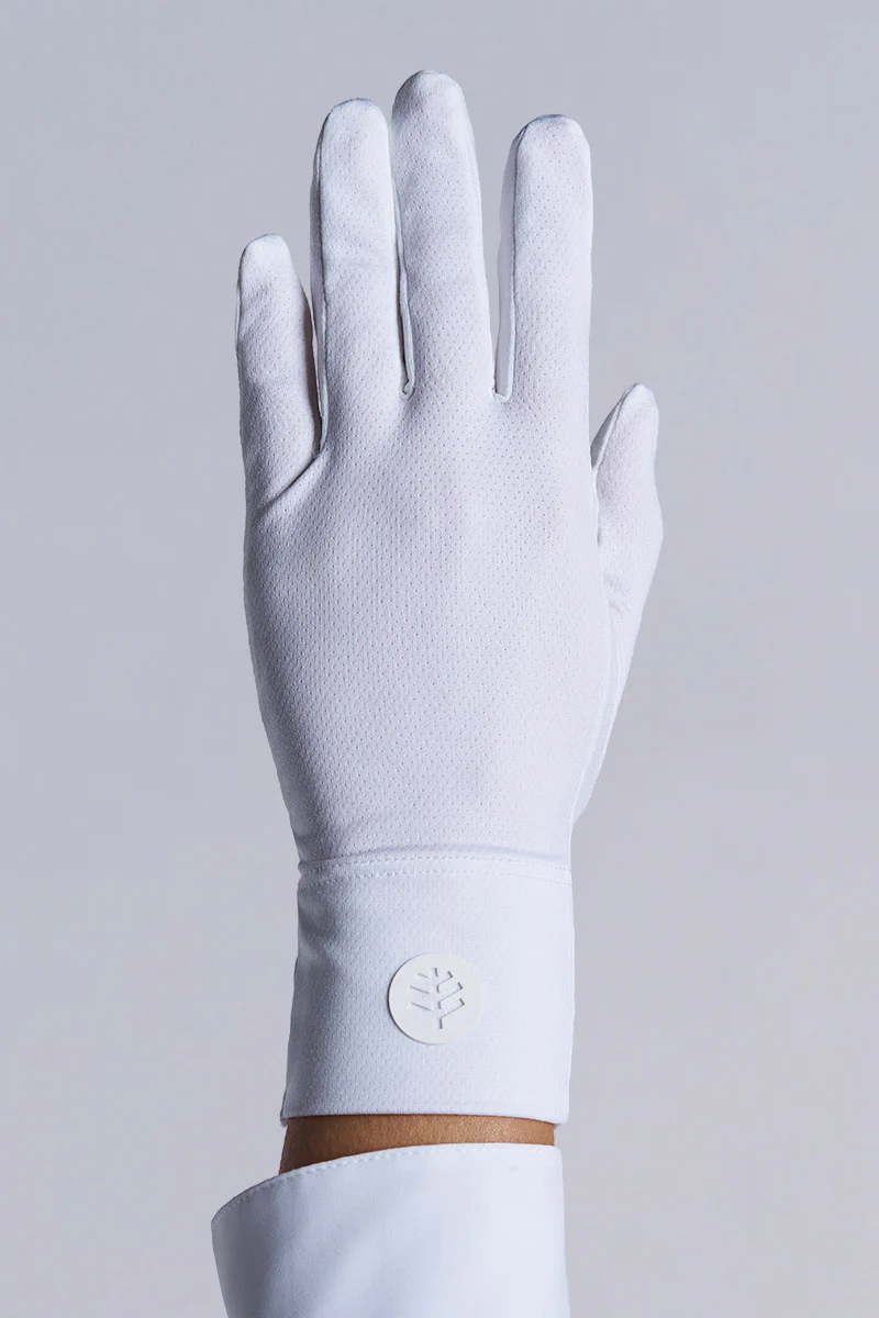 Unisex Fuji Convertible Fingertip Sun Gloves | White - Image 4