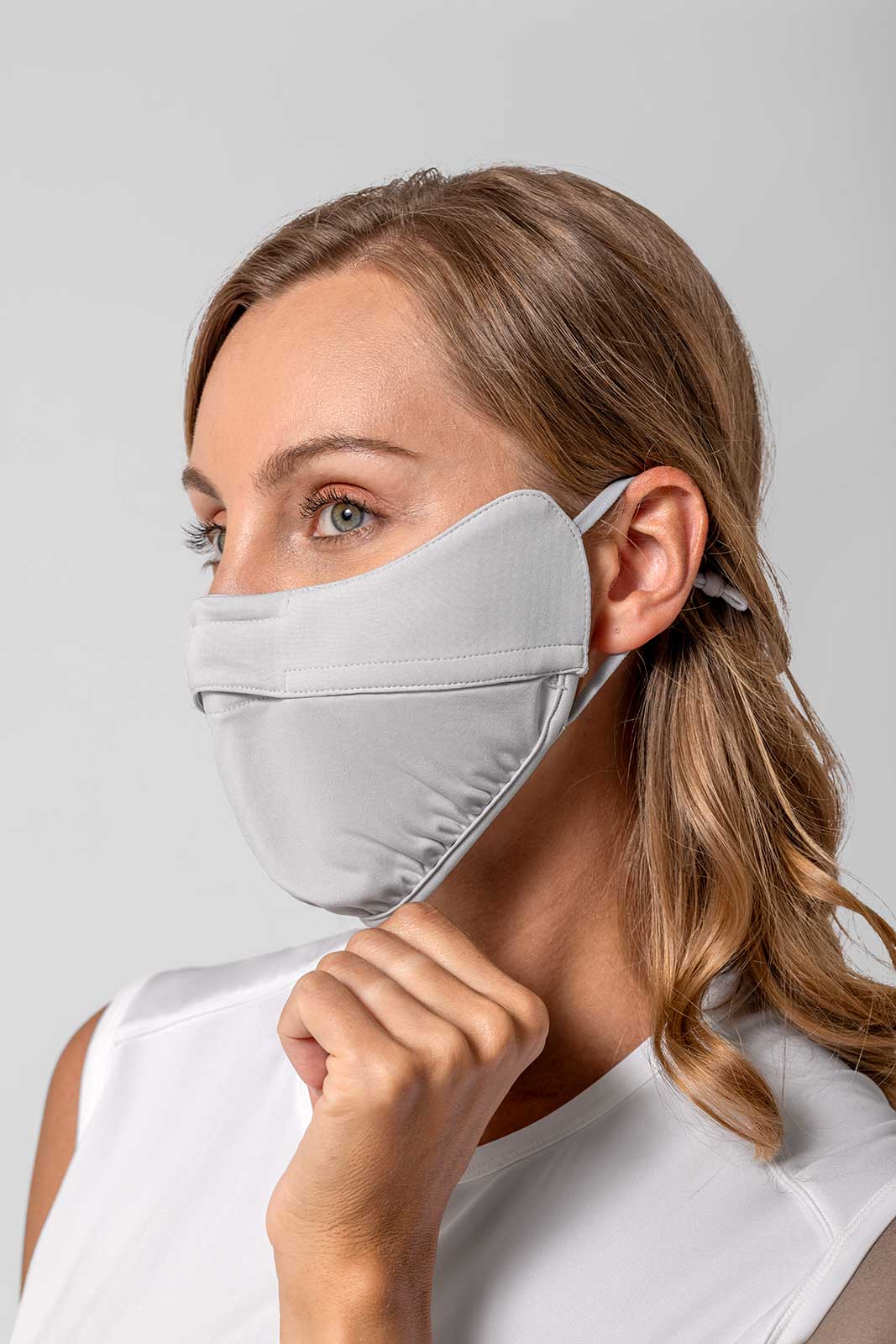 Unisex Zenith Face Mask with Adjustable Features | Sleek Grey - Image 5