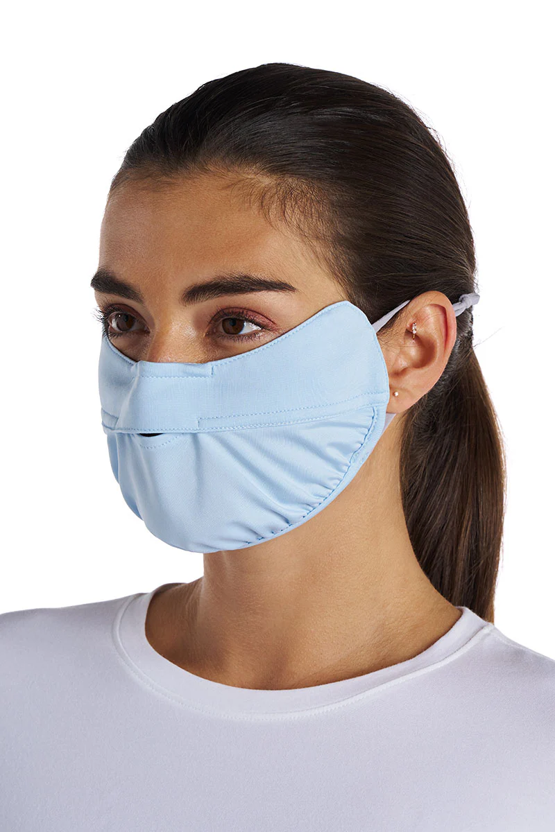 Unisex Zenith Face Mask with Adjustable Features | Light Blue - Image 2