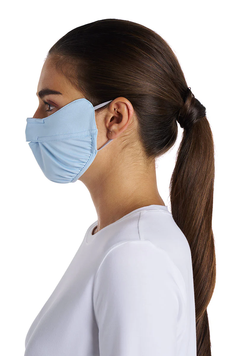 Unisex Zenith Face Mask with Adjustable Features | Light Blue - Image 3