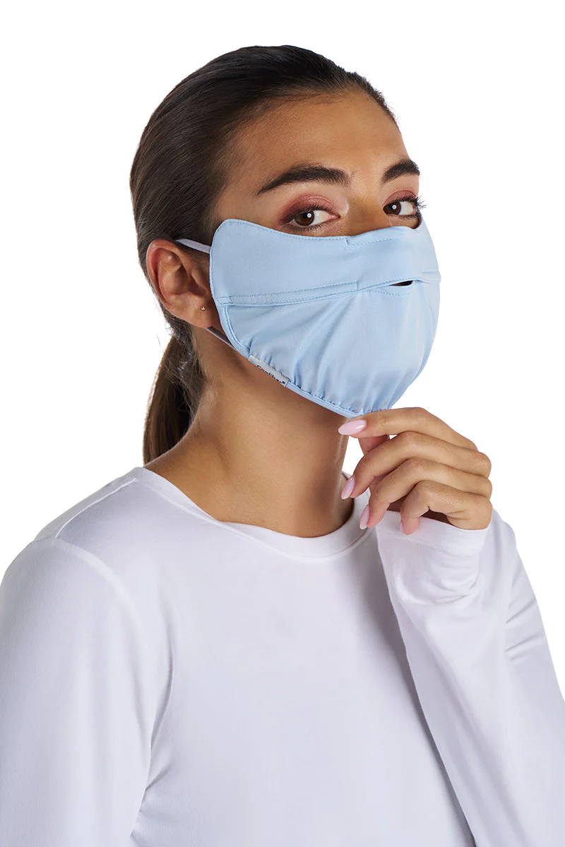 Unisex Zenith Face Mask with Adjustable Features | Light Blue - Image 5