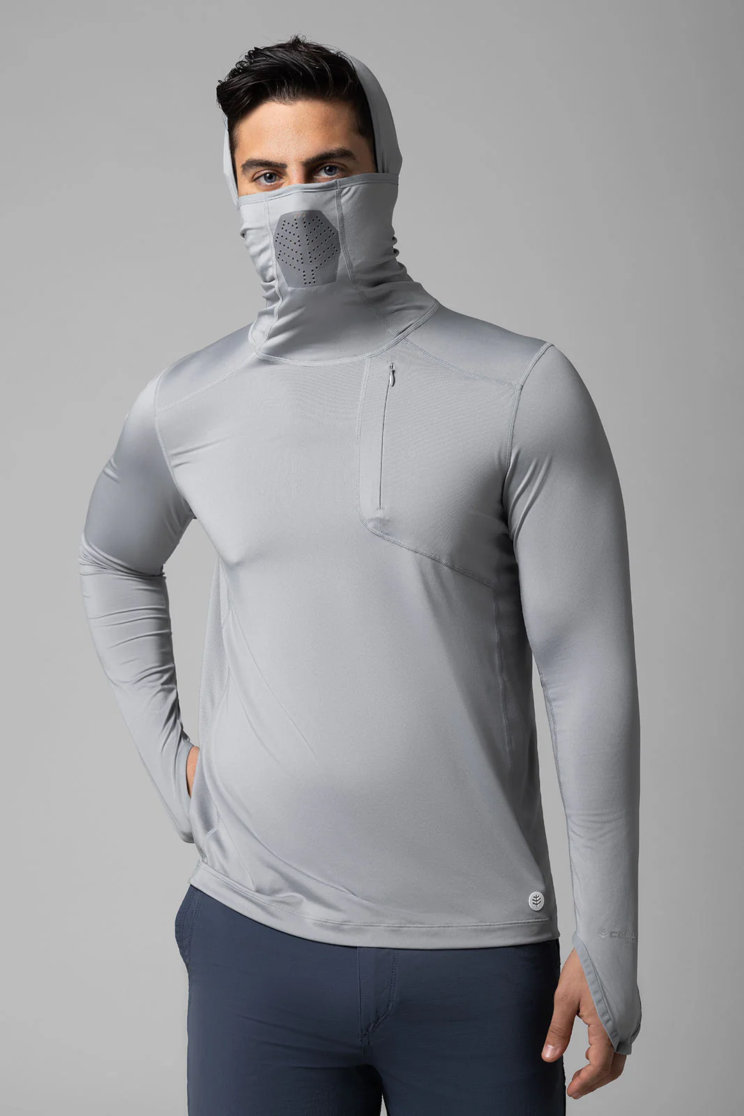 Men's Vented Andros Fishing Hoodie | Slate - Image 4