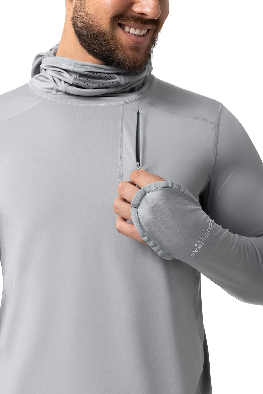Men's Vented Andros Fishing Hoodie | Slate - Image 8