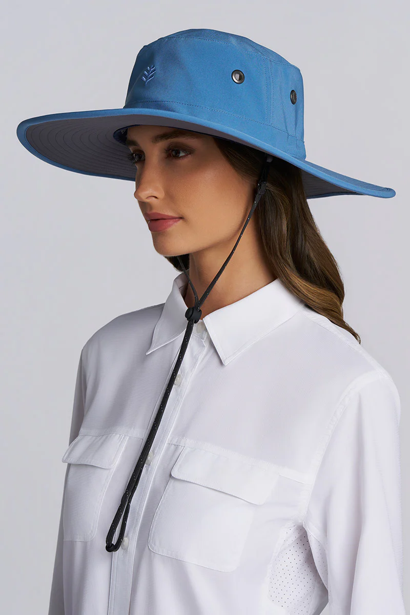 Leo Shapeable Wide Brim Hat | Blue Dusk - Image 2