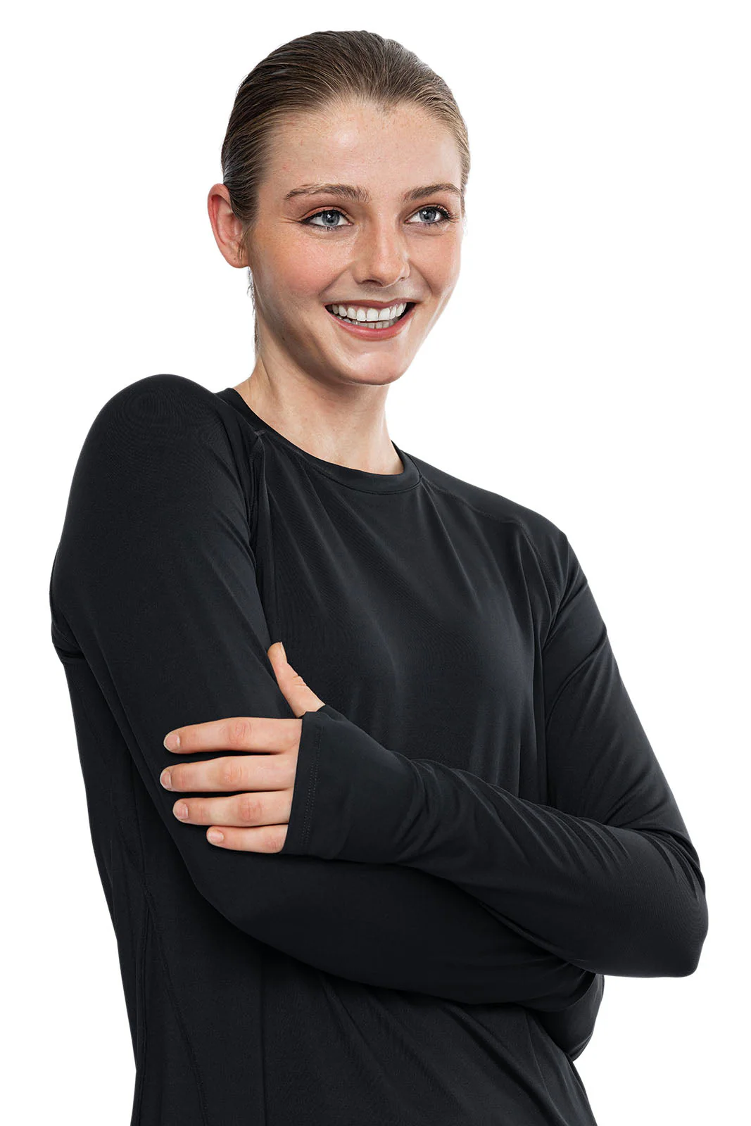 Women's Accelera Performance Long Sleeve Top | Black - Image 4