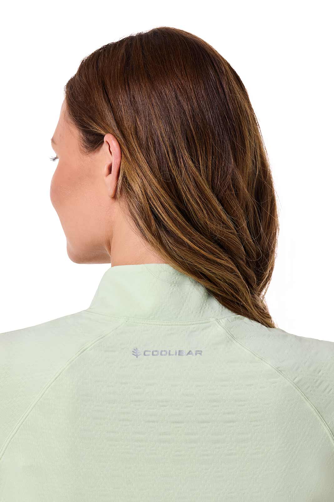 Women's Albatross Elbow Sleeve Mock Neck Top | Seedling Diamond Jacquard - Image 5