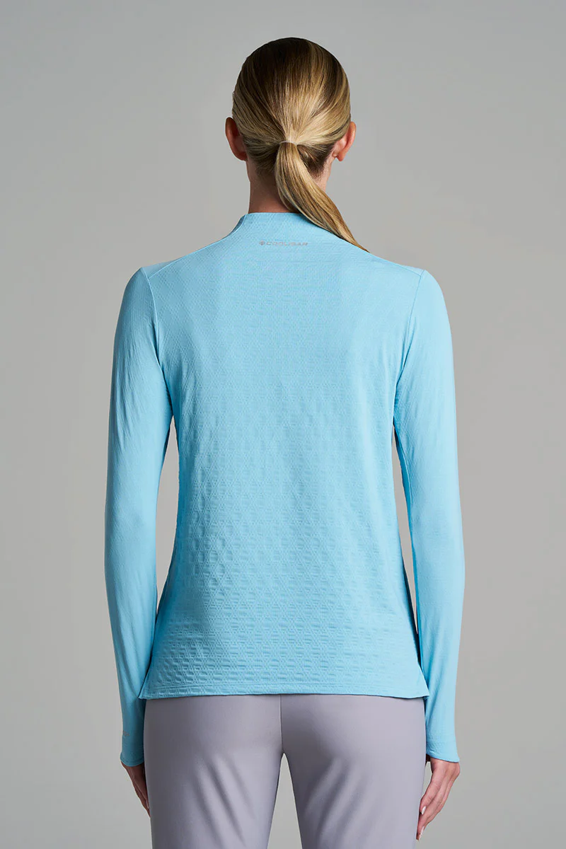 Women's Albatross Long Sleeve Pullover | Arctic Blue Diamond Jacquard - Image 3
