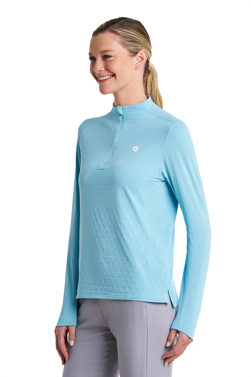 Women's Albatross Long Sleeve Pullover | Arctic Blue Diamond Jacquard - Image 4