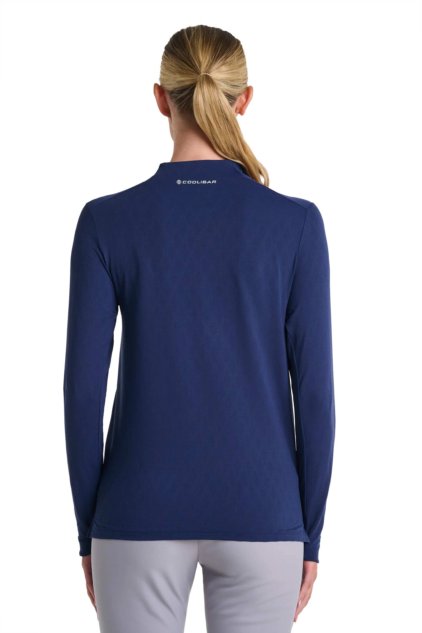 Women's Albatross Long Sleeve Pullover | Navy Diamond Jacquard - Image 4