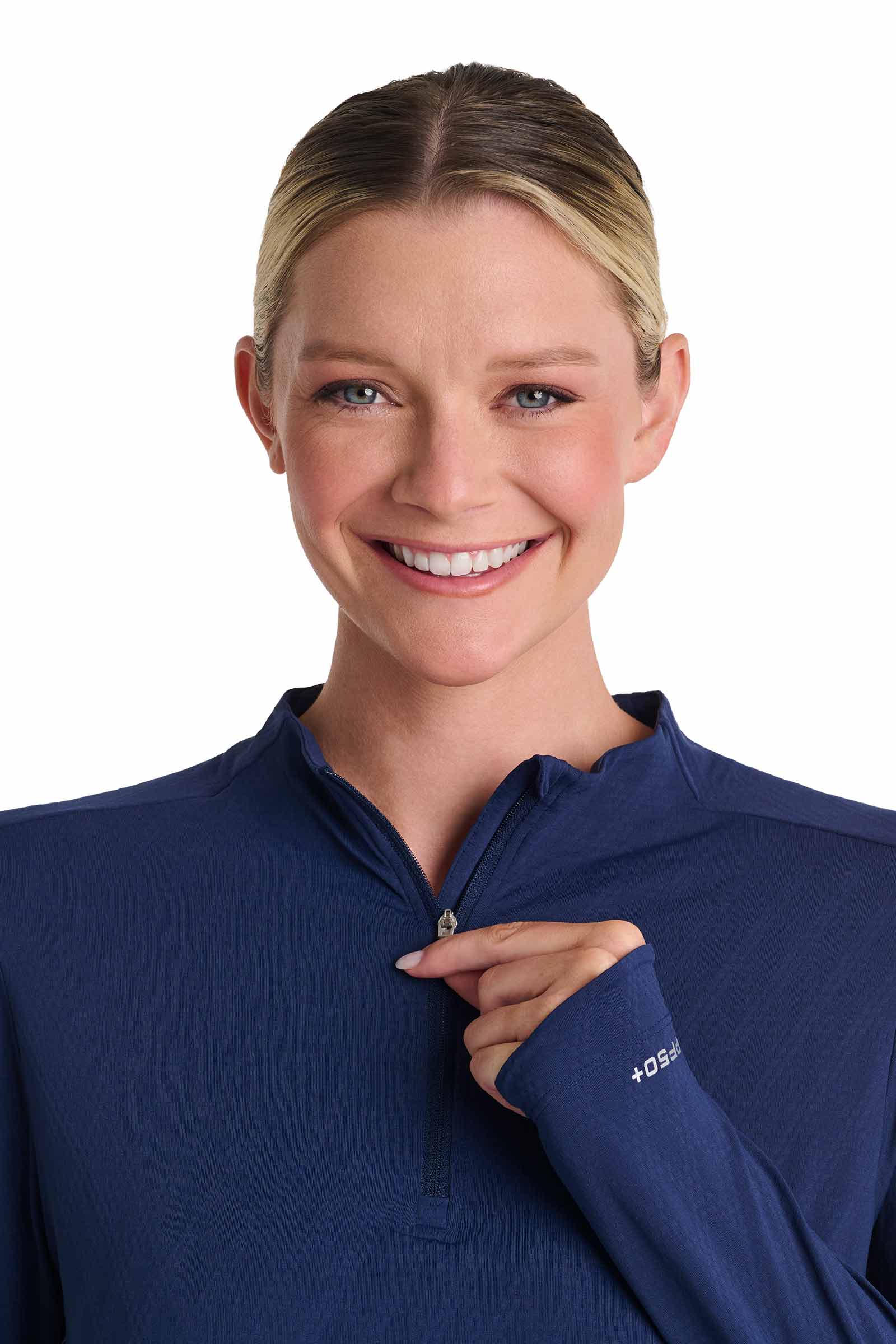 Women's Albatross Long Sleeve Pullover | Navy Diamond Jacquard - Image 7