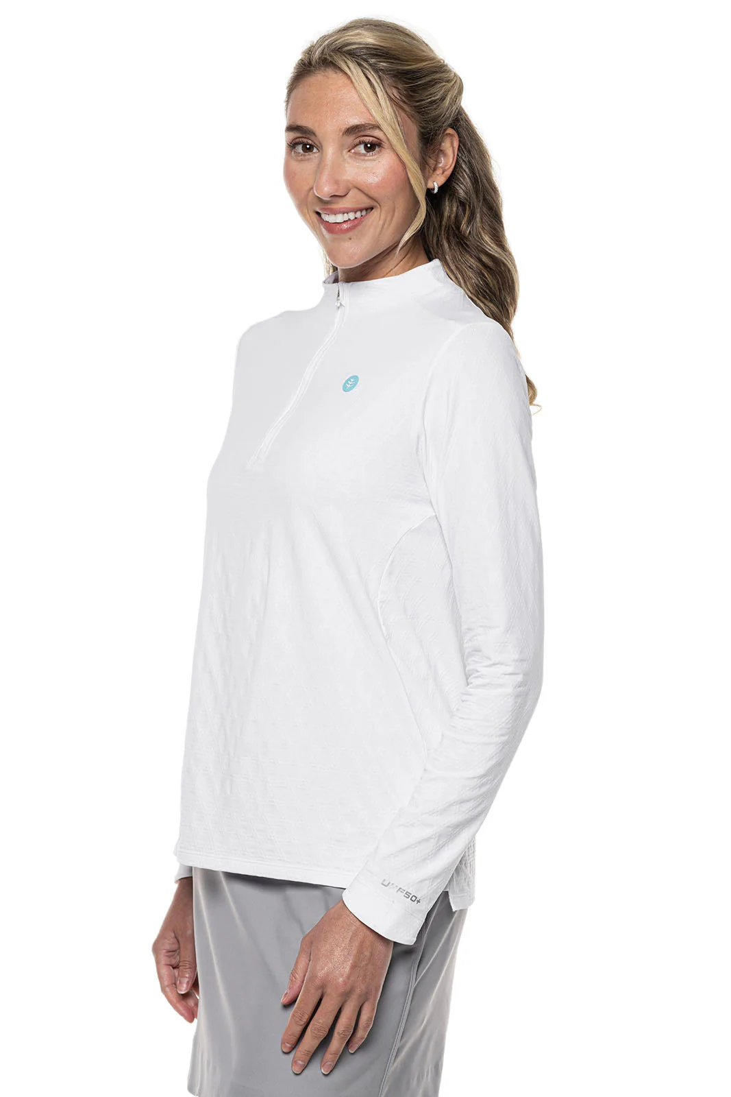 Women's Albatross Long Sleeve Pullover | White Diamond Jacquard - Image 3