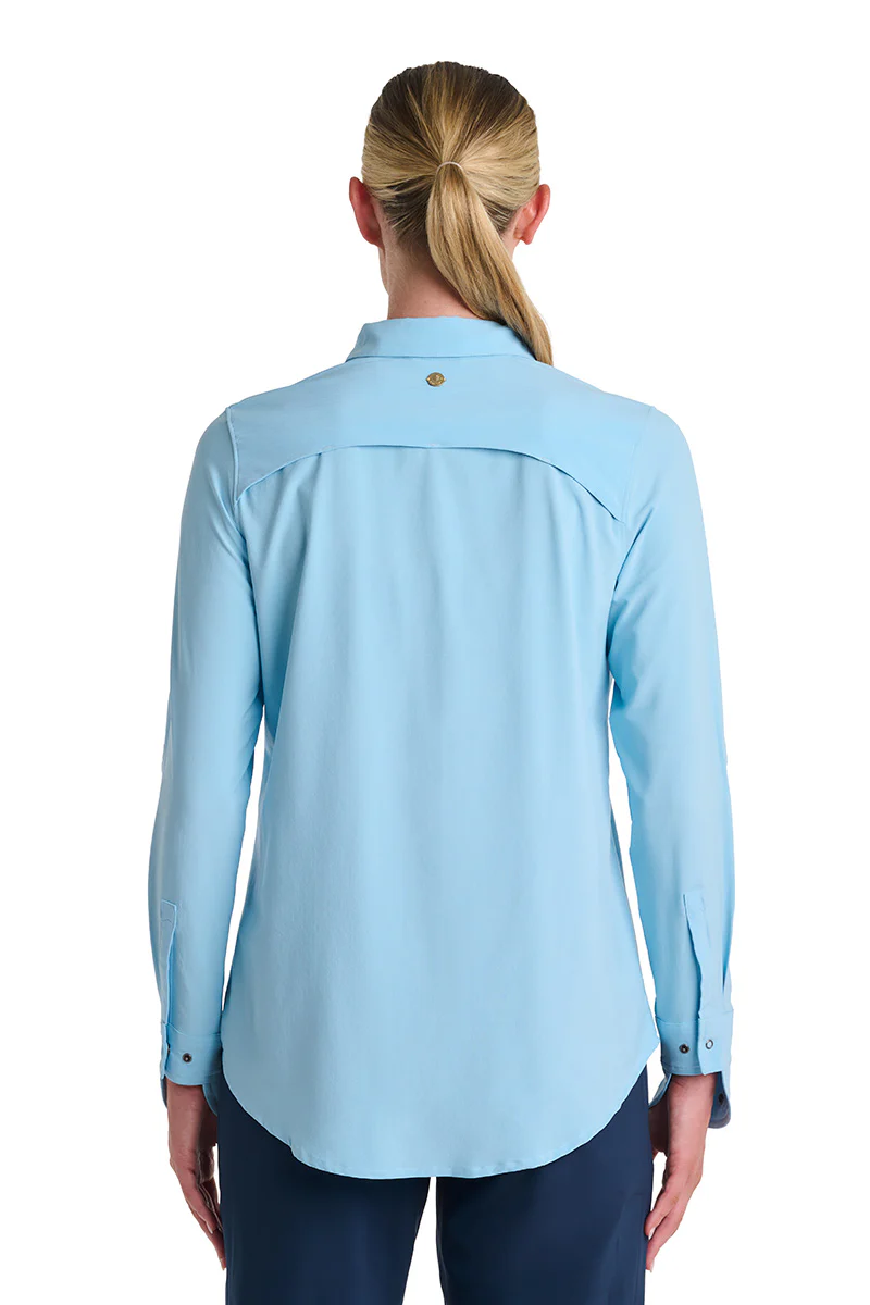 Women's Amara Smart Long Sleeve Shirt | Arctic Blue Stripe - Image 4