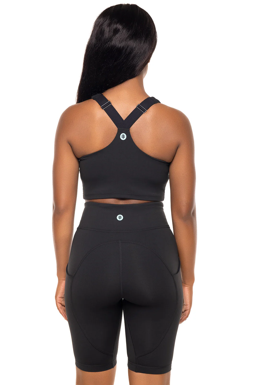 Women's Ananda Long Line Yoga Sports Bra | Black - Image 4