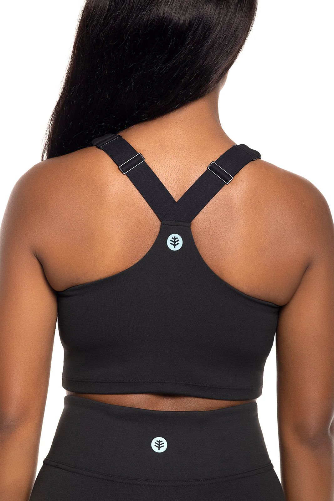Women's Ananda Long Line Yoga Sports Bra | Black - Image 5
