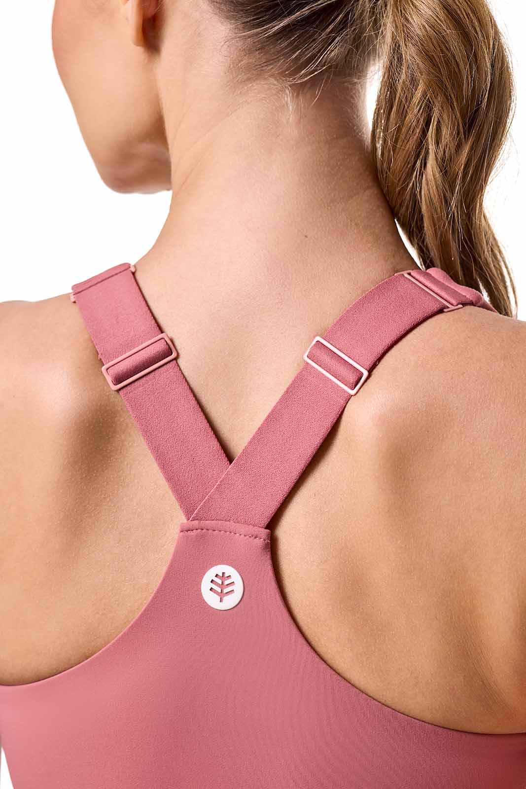 Women's Ananda Long Line Yoga Sports Bra | Terracotta Rose - Image 6