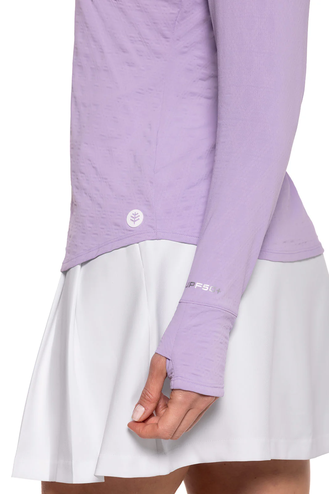 Women's Arabella Quarter-Zip Golf Shirt | Lavendula Diamond Jacquard - Image 4