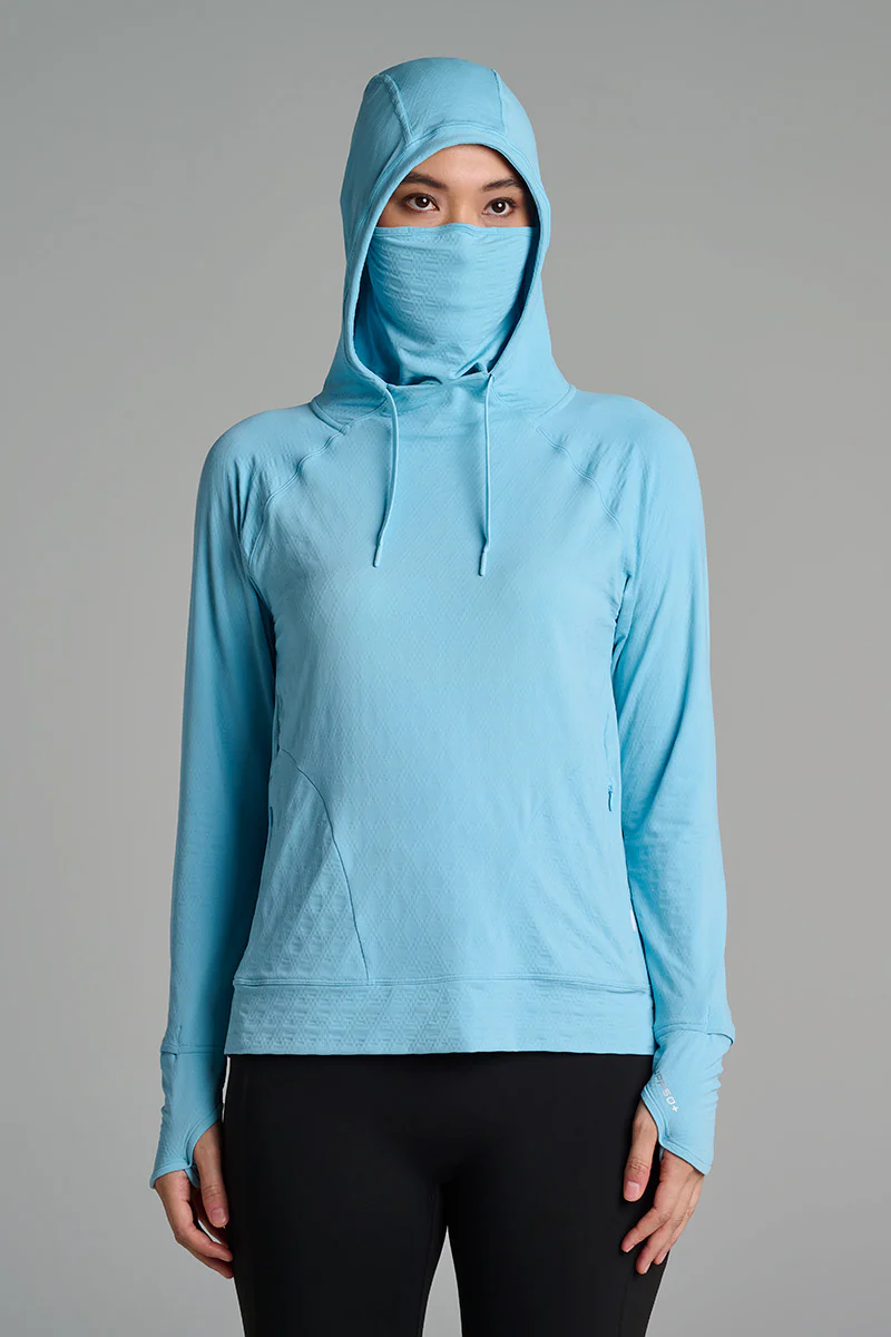 Women's Arabella Hoodie | Arctic Blue Diamond Jacquard - Image 2