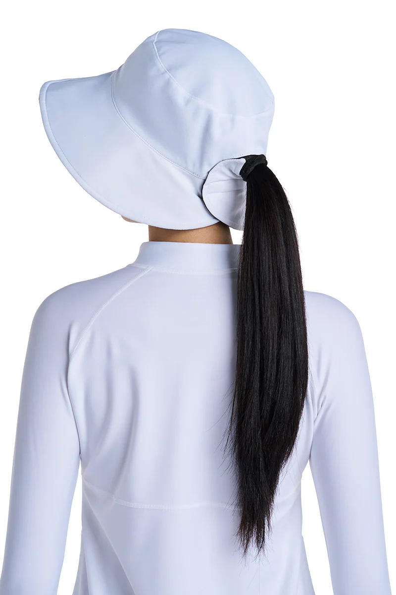 Women's Ariel Reversible Chlorine Resistant Pool Hat | White - Image 5