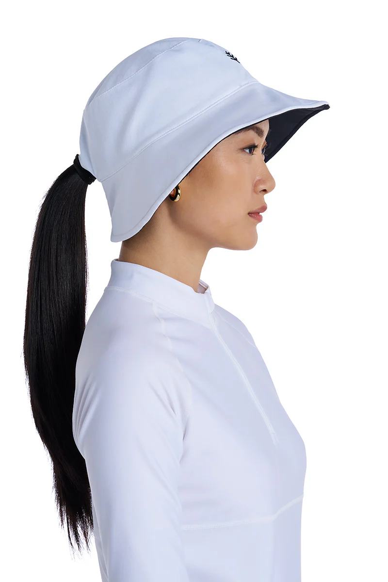 Women's Ariel Reversible Chlorine Resistant Pool Hat | White - Image 6