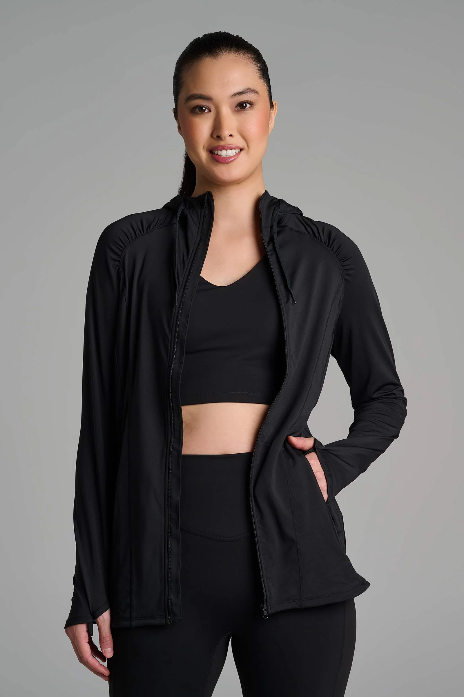 Women's Astir Full-Zip Jacket | Black - Image 3