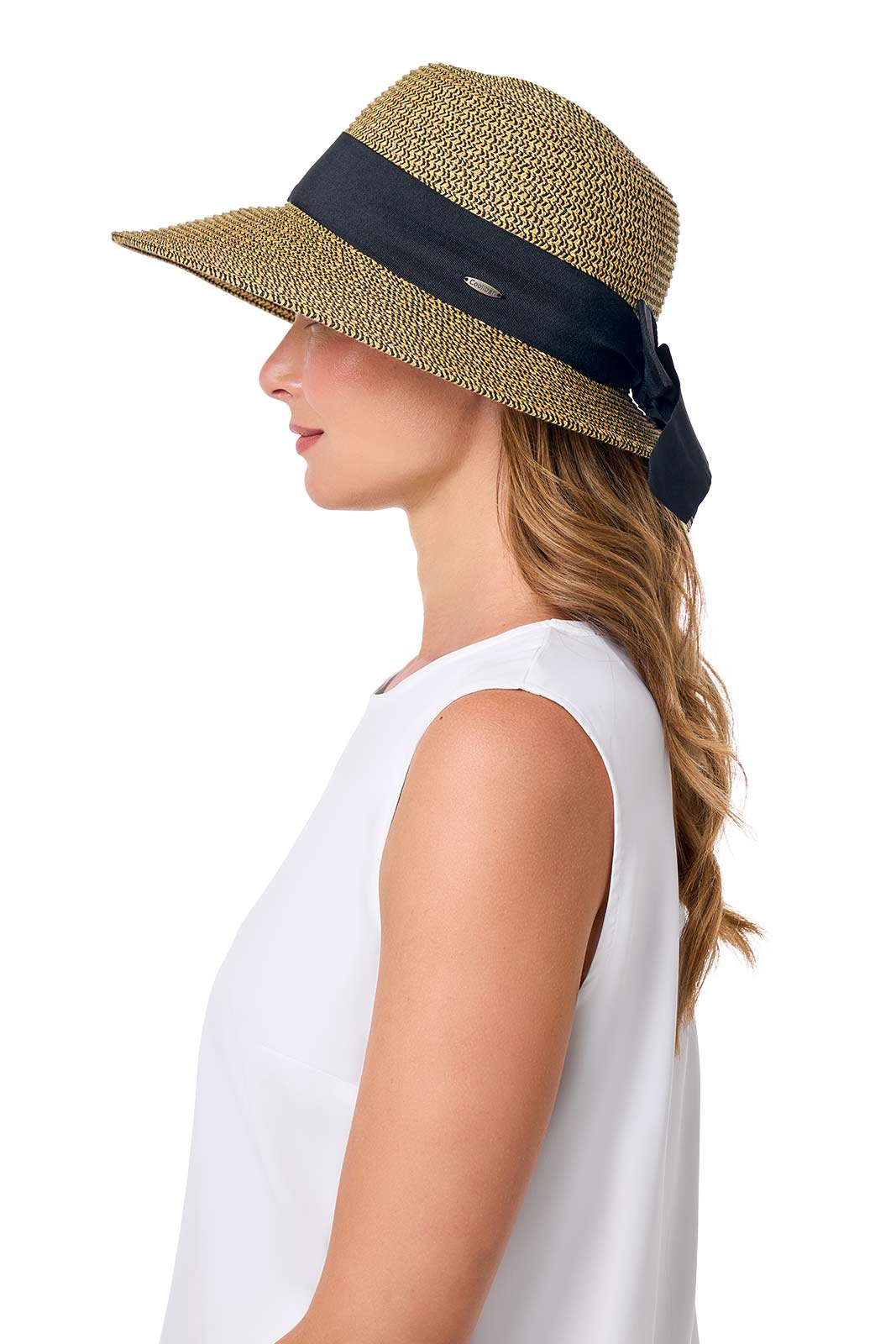 Clara Wide Brim Hat with Ribbon | Coffee - Image 4