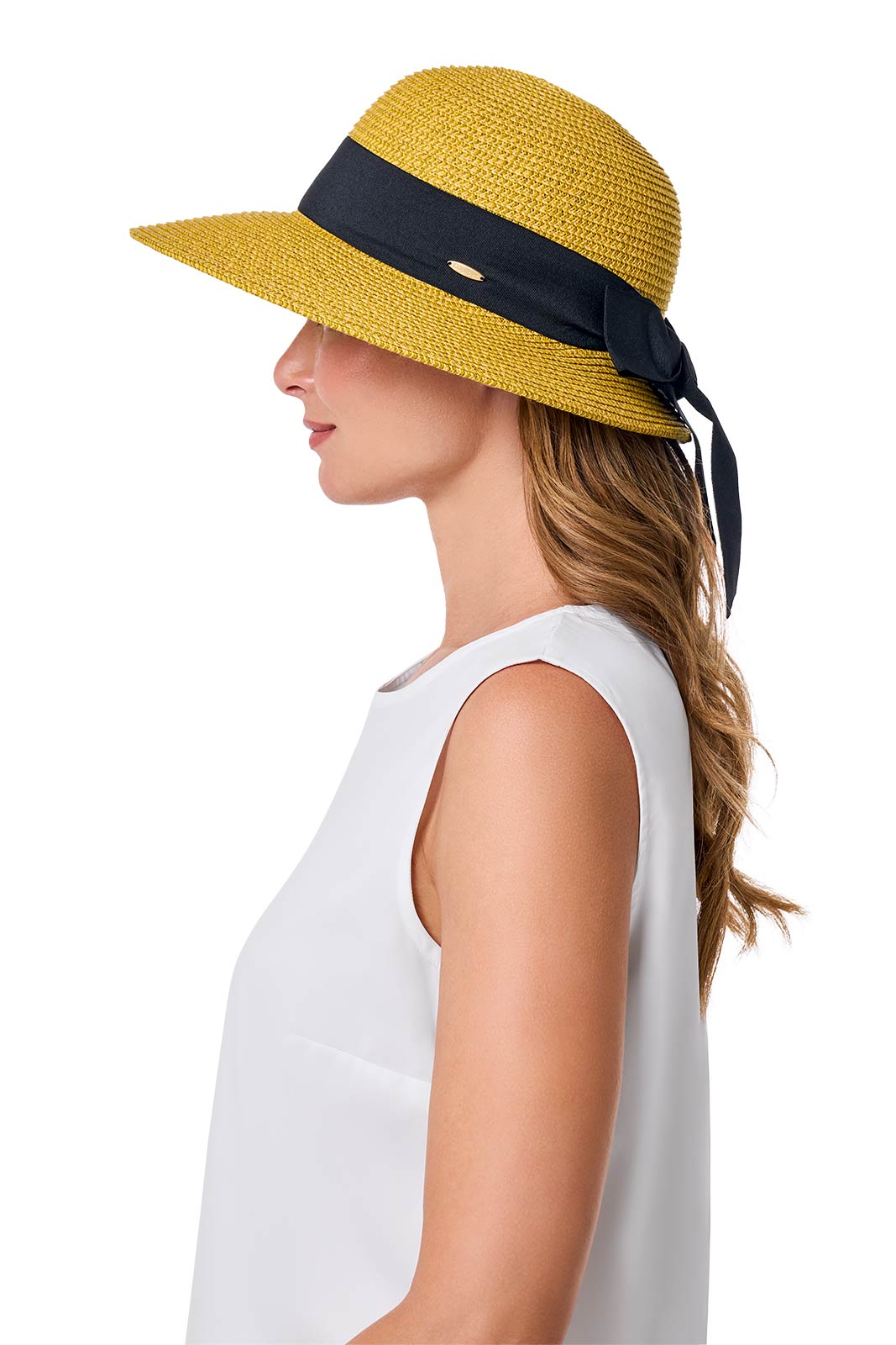 Clara Wide Brim Hat with Ribbon | Natural - Image 4