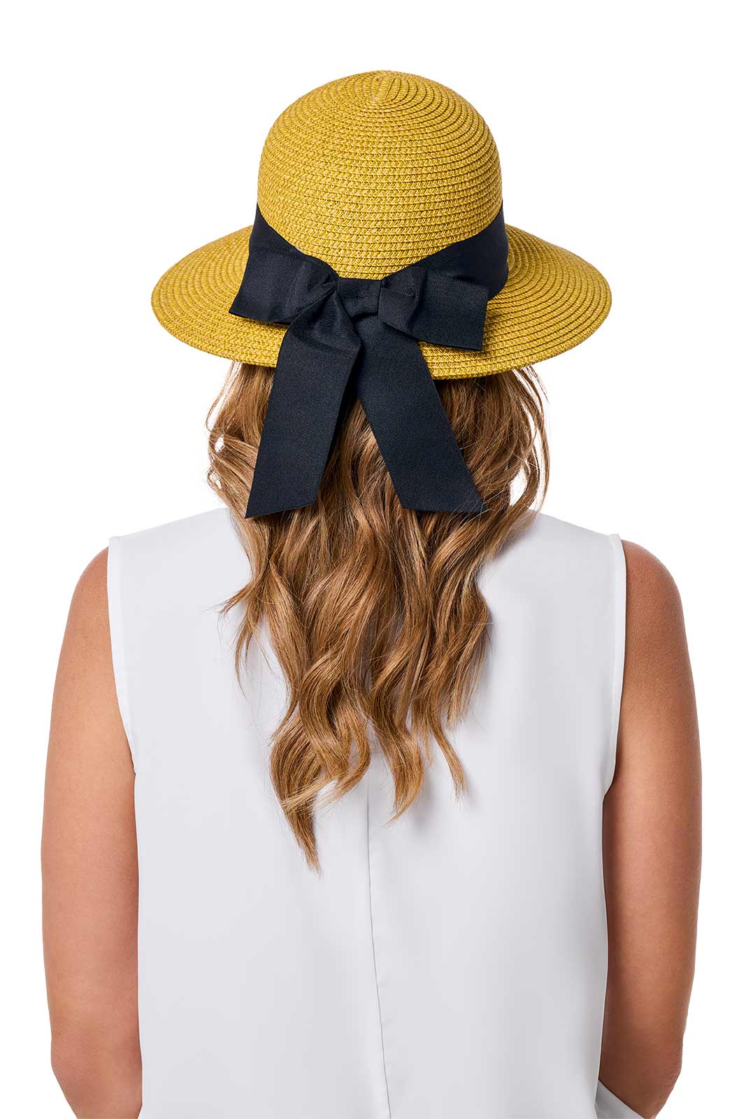 Clara Wide Brim Hat with Ribbon | Natural - Image 5