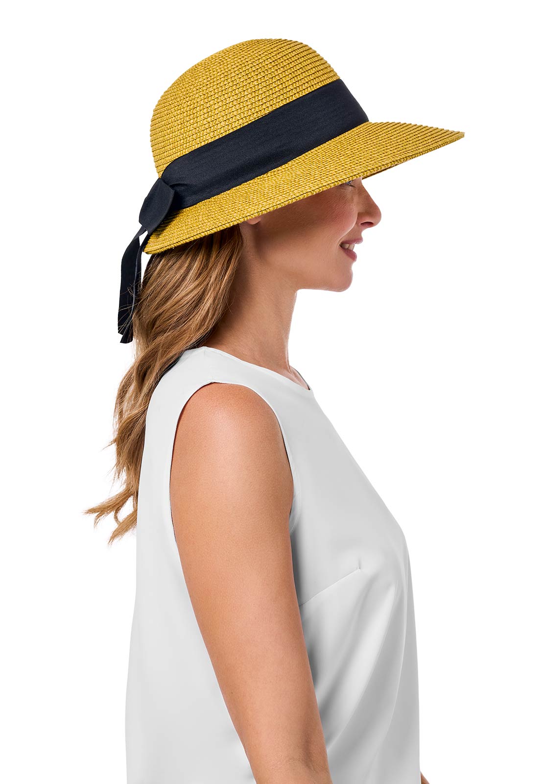 Clara Wide Brim Hat with Ribbon | Natural - Image 6