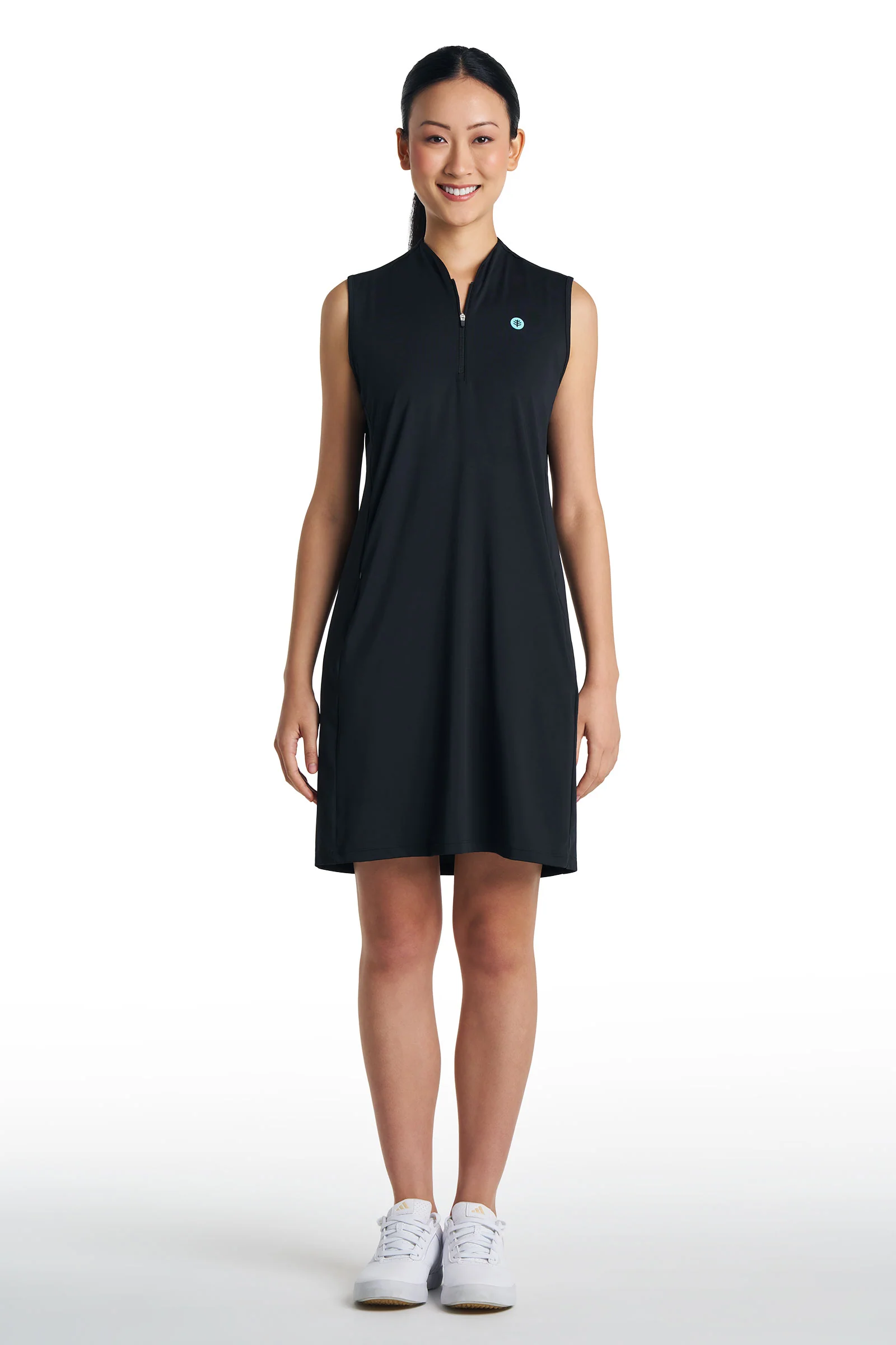 Women's Backspin Sleeveless Golf Dress | Black - Image 3