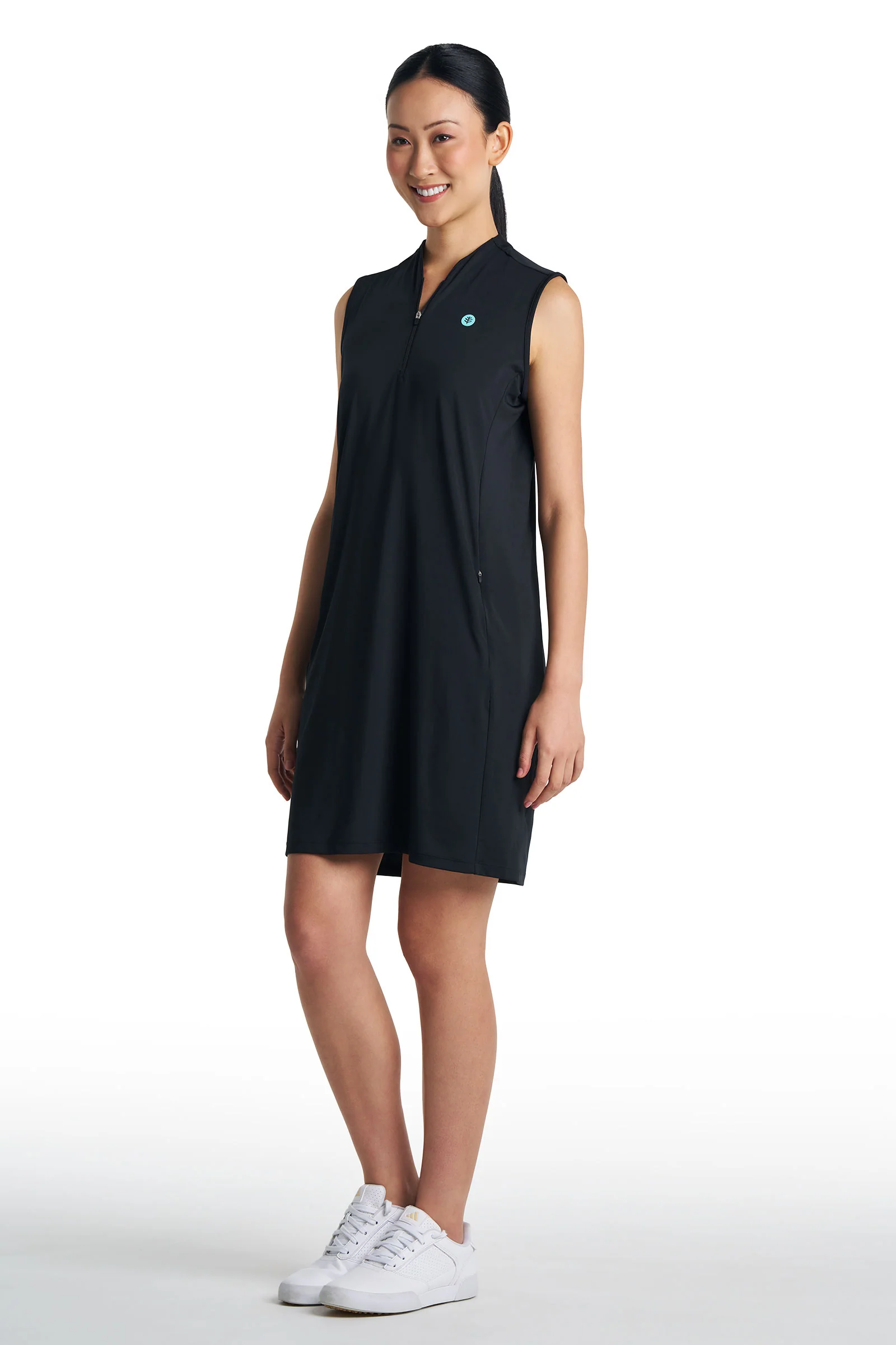 Women's Backspin Sleeveless Golf Dress | Black - Image 4