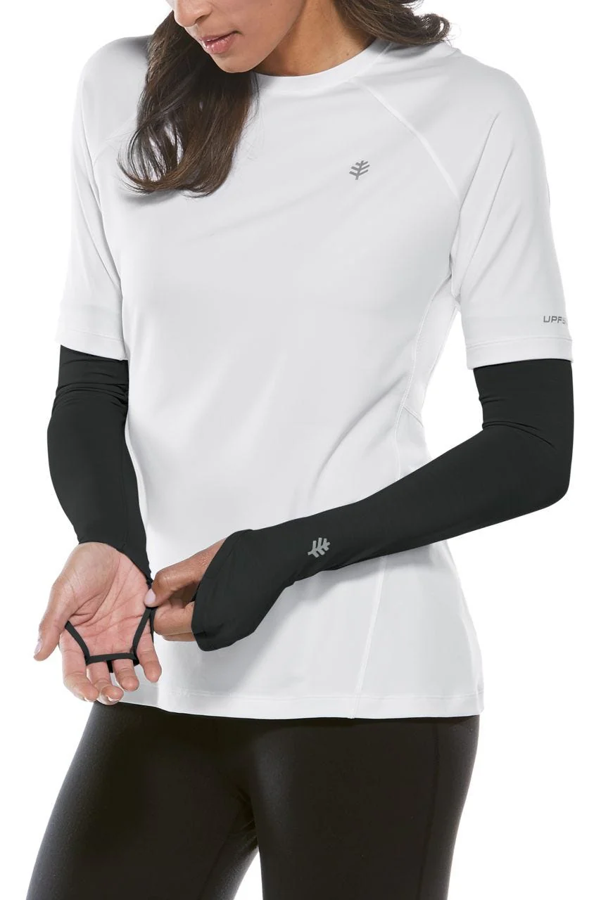 Women's Backspin Performance Arm Sleeves | Black - Image 2