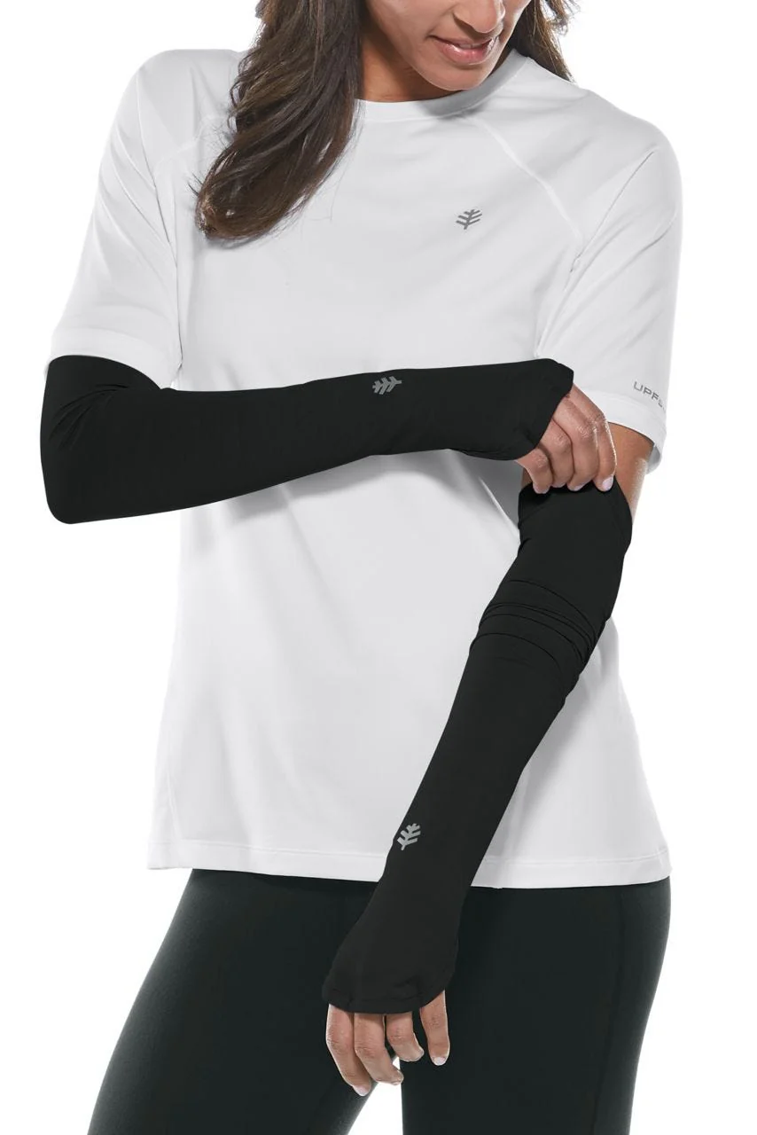 Women's Backspin Performance Arm Sleeves | Black