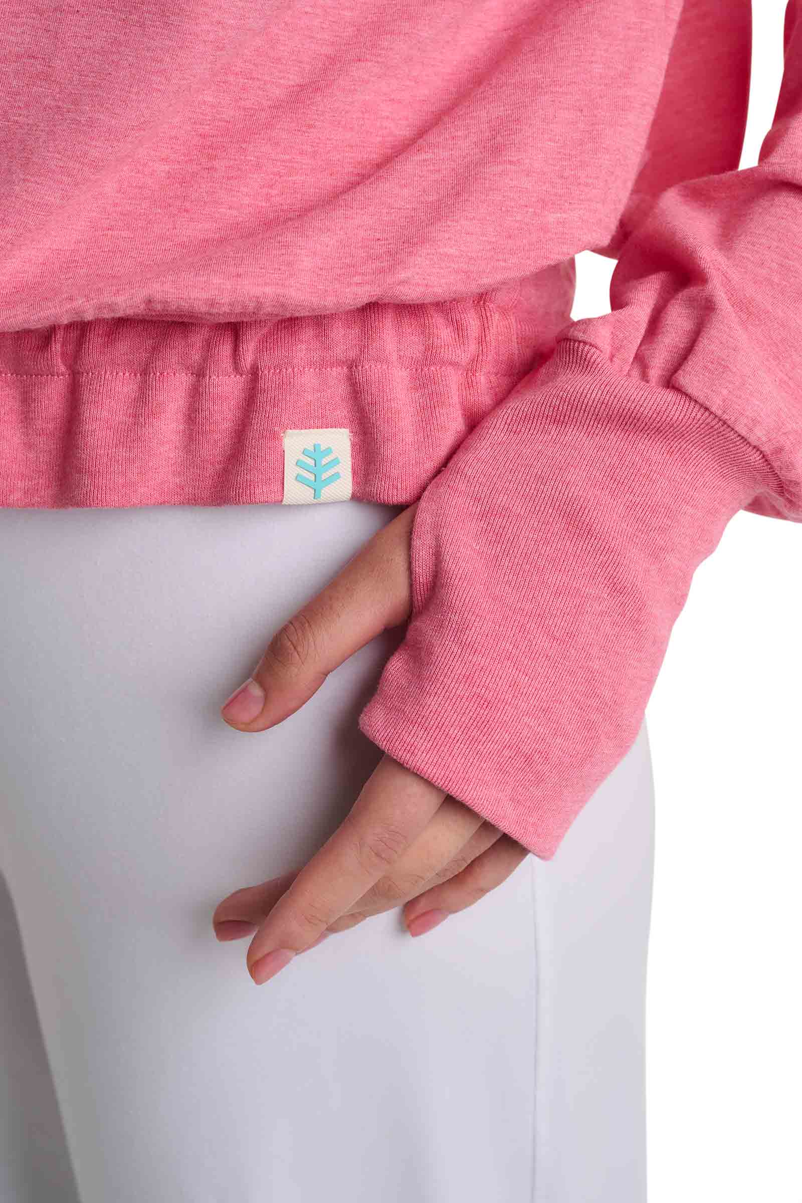 Women's Bay Harbor Tie Waist Tee | Flamingo Pink Heather - Image 7