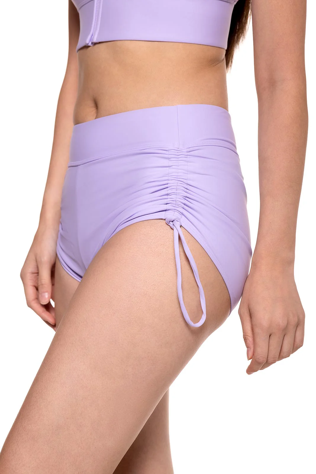 Women's Bayshore Ruched Swim Shorts | Lavendula - Image 4