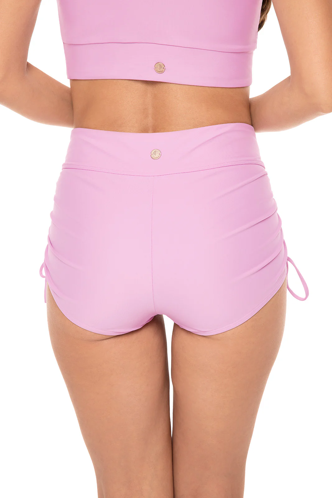 Women's Bayshore Ruched Swim Shorts | Peony Pink - Image 2