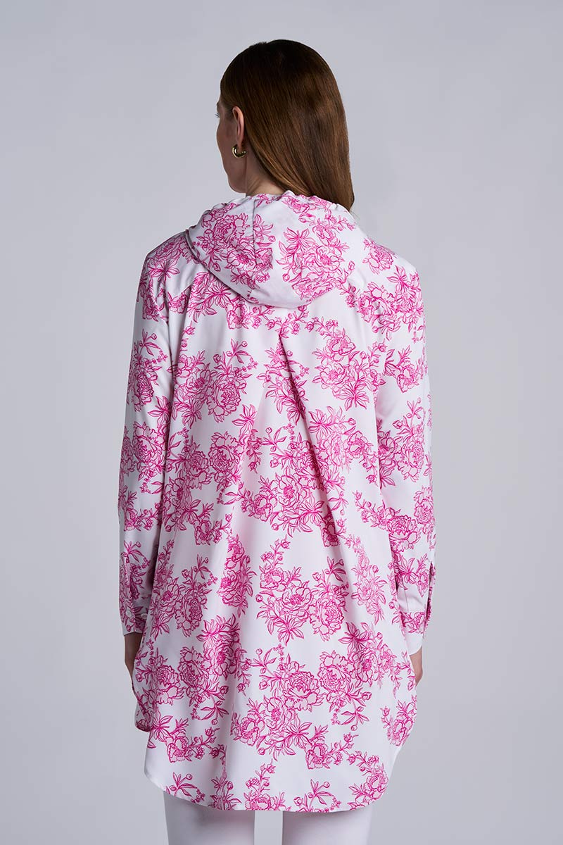 Women's Palma Aire Beach Long Sleeve Shirt | Fuchsia Bouquet - Image 3