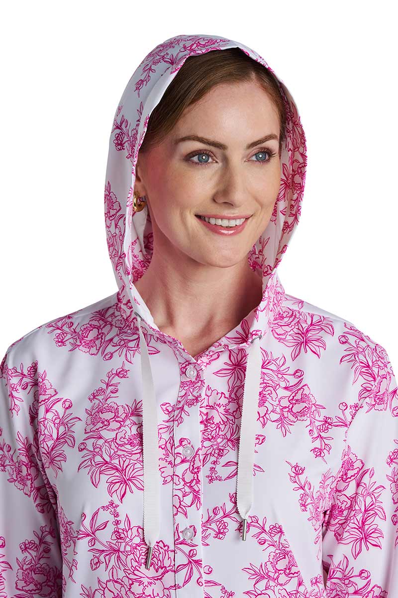 Women's Palma Aire Beach Long Sleeve Shirt | Fuchsia Bouquet - Image 7
