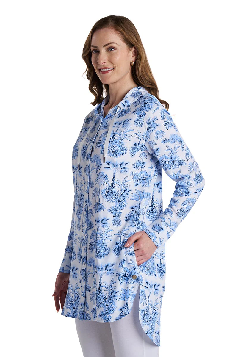 Women's Palma Aire Beach Long Sleeve Shirt | Periwinkle Isla Bonita - Image 5