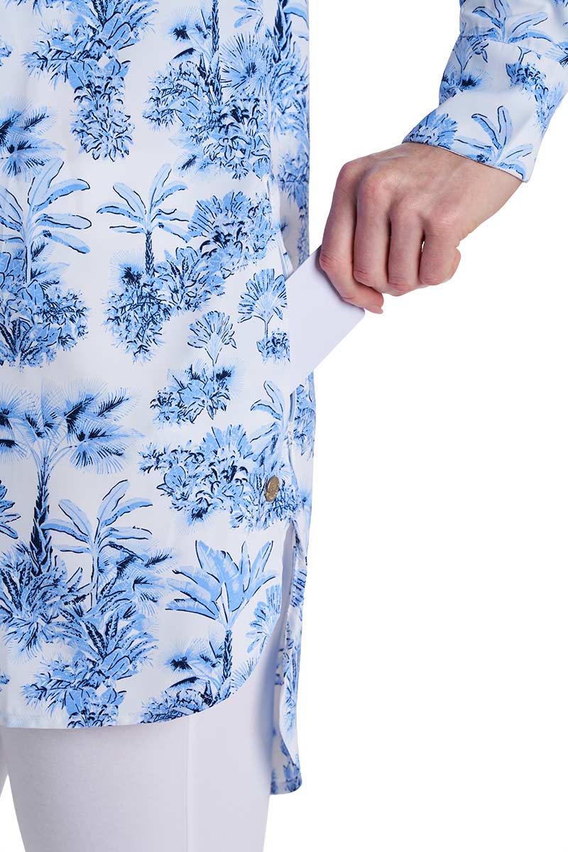 Women's Palma Aire Beach Long Sleeve Shirt | Periwinkle Isla Bonita - Image 8