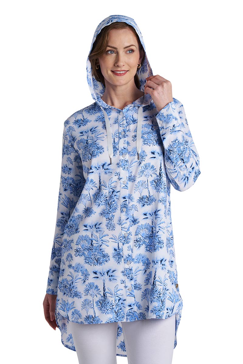 Women's Palma Aire Beach Long Sleeve Shirt | Periwinkle Isla Bonita - Image 9