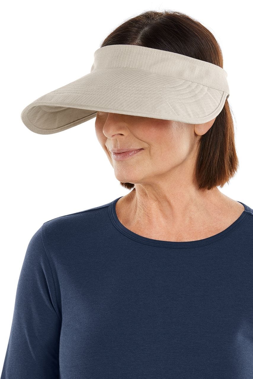 Bel Aire Zip-Off Visor | Natural Modern Herringbone - Image 3