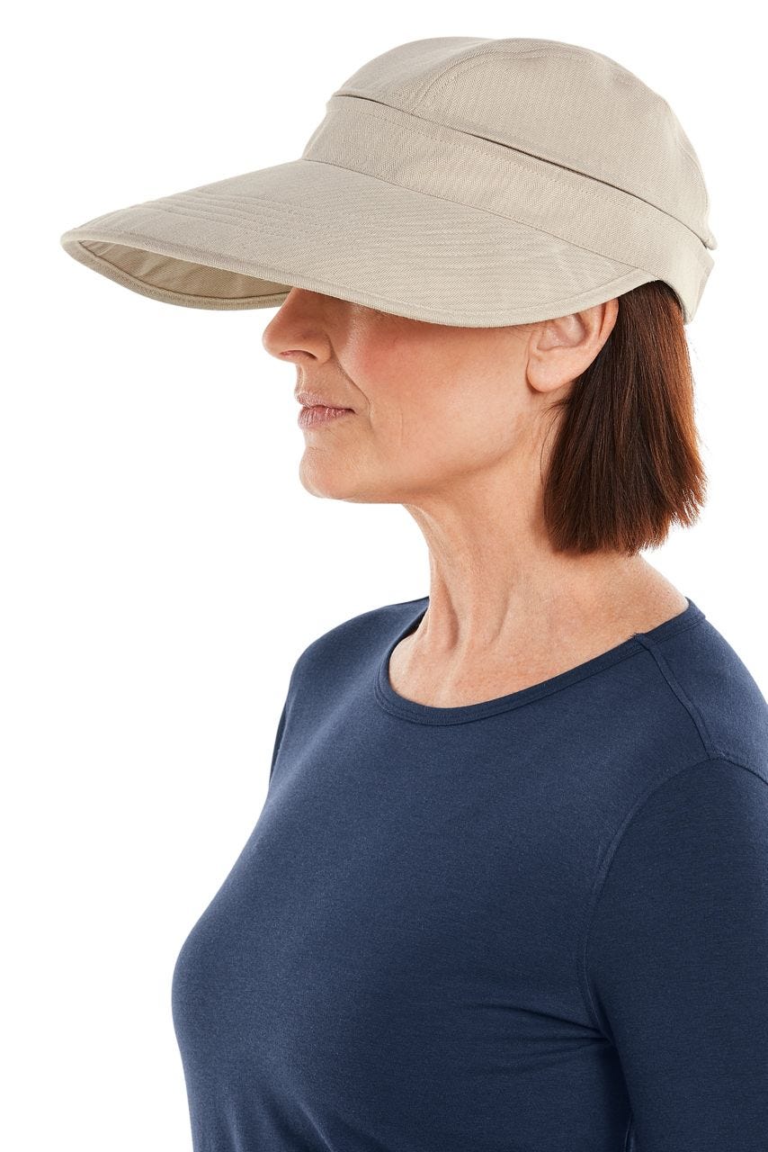 Bel Aire Zip-Off Visor | Natural Modern Herringbone - Image 4
