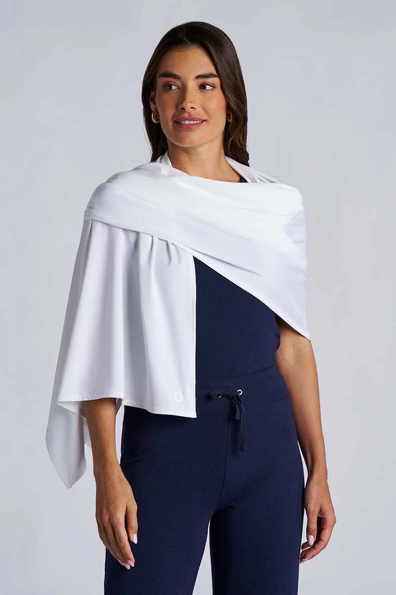 Women's Bhakti Shawl | White - Image 3