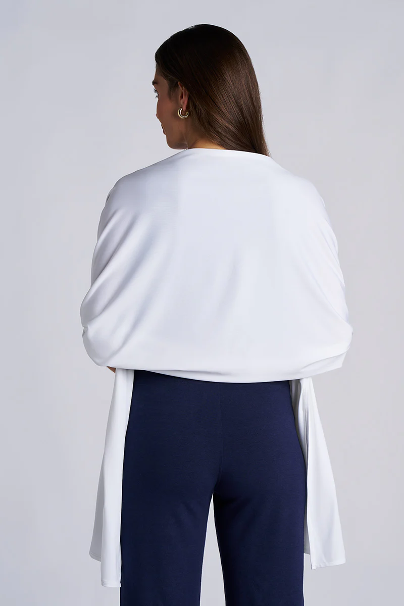 Women's Bhakti Shawl | White - Image 4