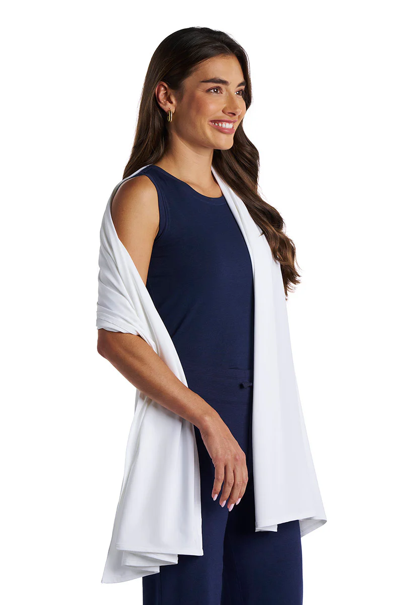 Women's Bhakti Shawl | White - Image 6