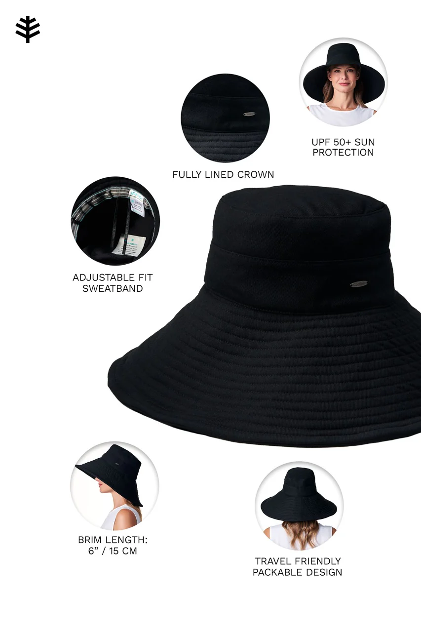 Women's Brittany Beach Hat | Black - Image 3