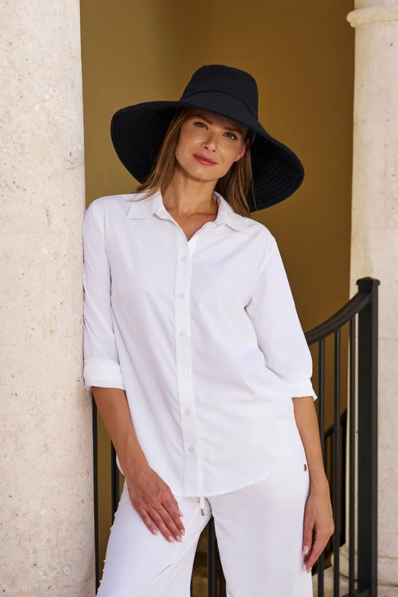 Women's Brittany Beach Hat | Black - Image 7