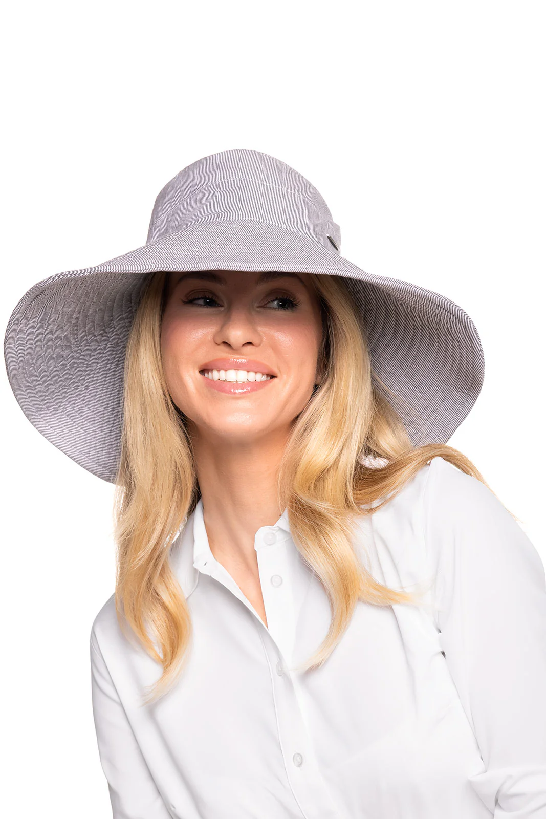 Women's Brittany Beach Hat | Black/White - Image 4